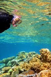 First time snorkling "my wife" on the Great Barrier Reef.... by Glenn Storey 